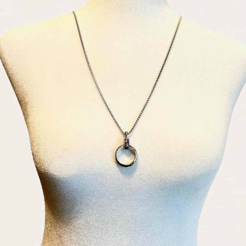 Amazing Unisex Retro Style Steel Ring Pendant Necklace